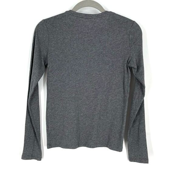 Everlane Organic Cotton Crewneck Long Sleeve Tee Gray Women's XXS NWOT - Picture 2 of 5